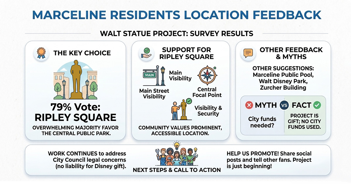 2026-09-12 Marceline Residents Location Feedback | Walt Statue Project
